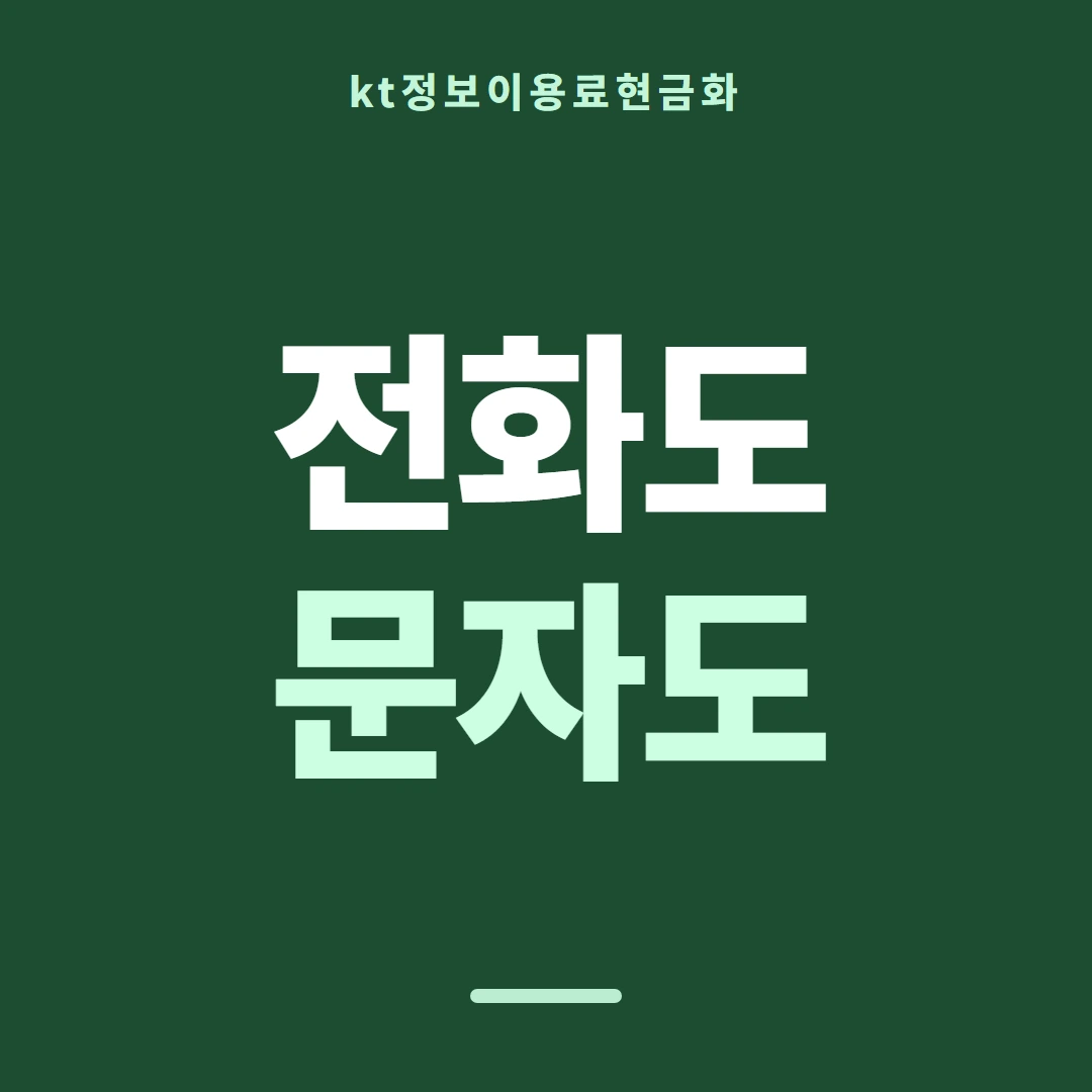 품티켓 KT 정보이용료 정보 요금 갈래 구분 안내 이미지